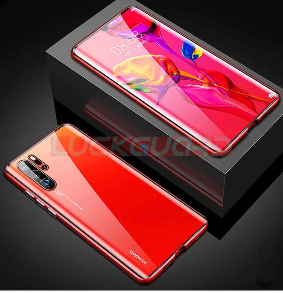 360 полный защитный чехол из закаленного стекла для huawei P30 20 Pro P30 Lite mate 30 Pro 20 Pro магнитный металлический защитный чехол для экрана