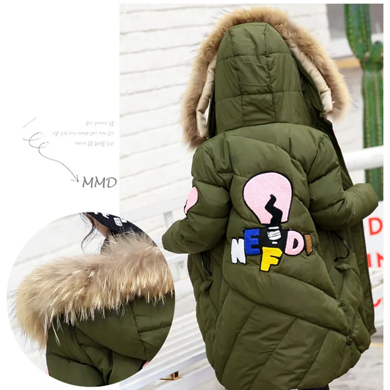 Новинка 2018 года зимние хлопковые куртки для девочек пальто маленьких и больших с