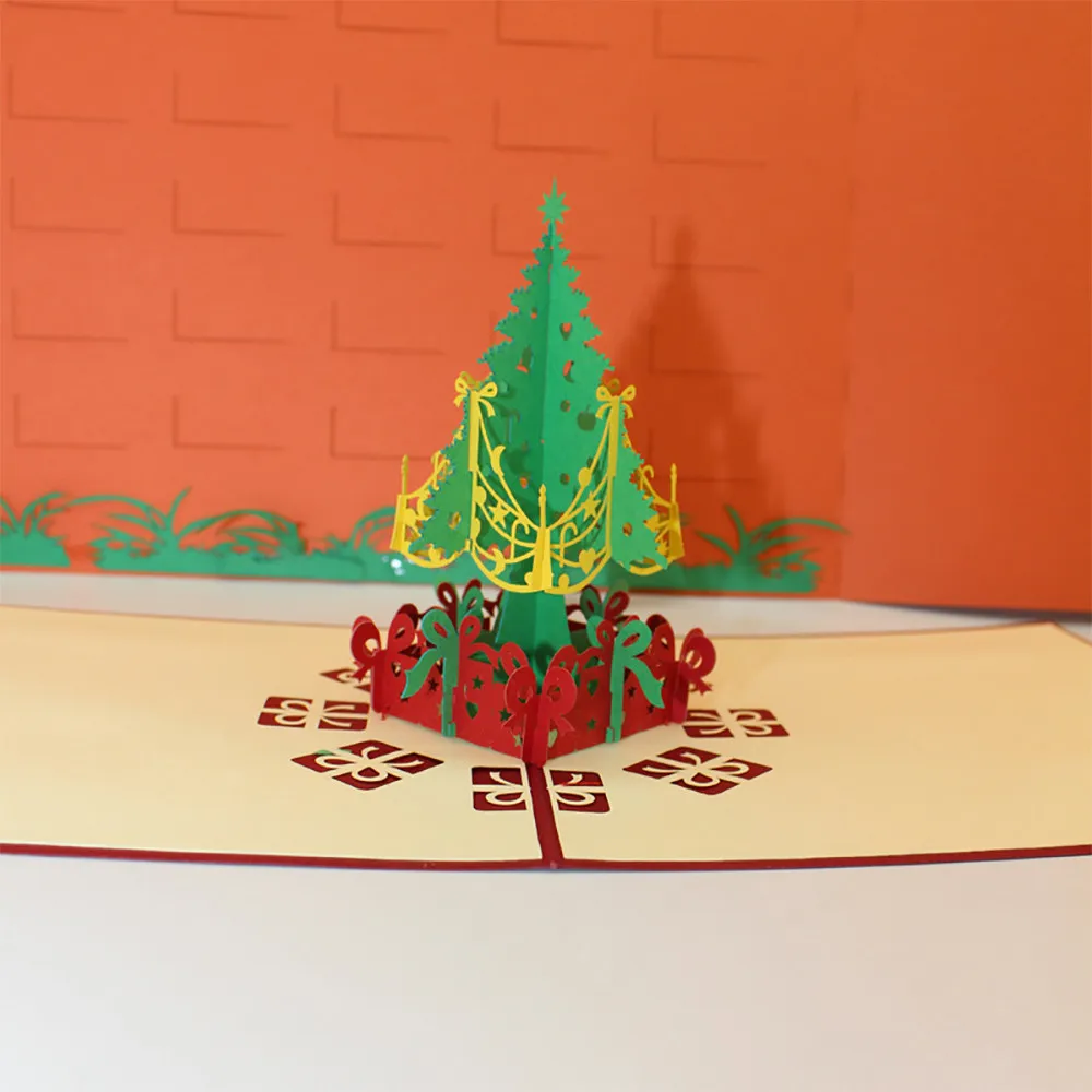 Новинка, 1 шт., 3D поздравительные открытки, лазерная резка, открытка на день рождения, юбилей, подарки, открытка, Рождественская вечеринка, свадебное украшение# T2