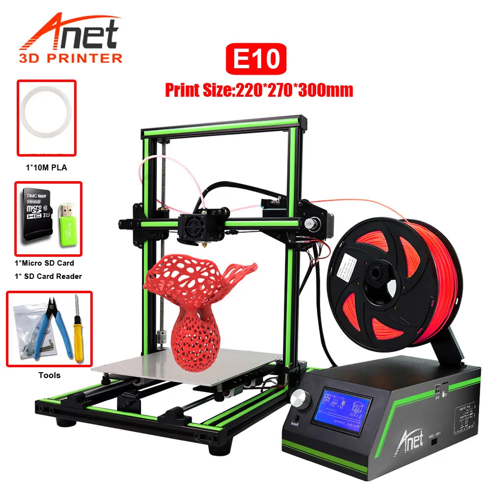 3D принтер Anet E10 E12 высокая точность низкий уровень шума простая сборка комплект