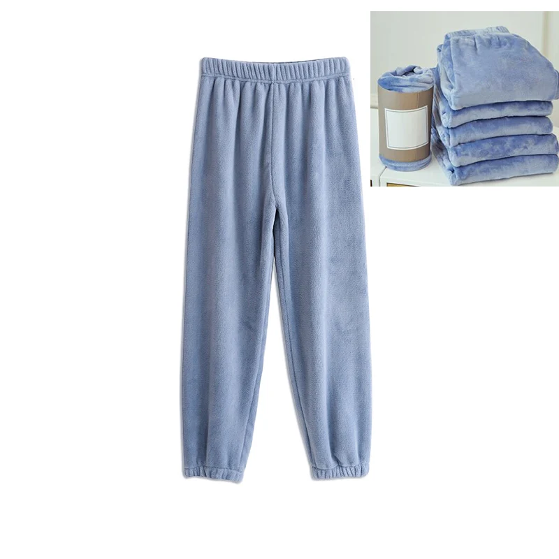 2018 зимние женские теплые штаны домашние свободные утолщенные Фланелевые брюки