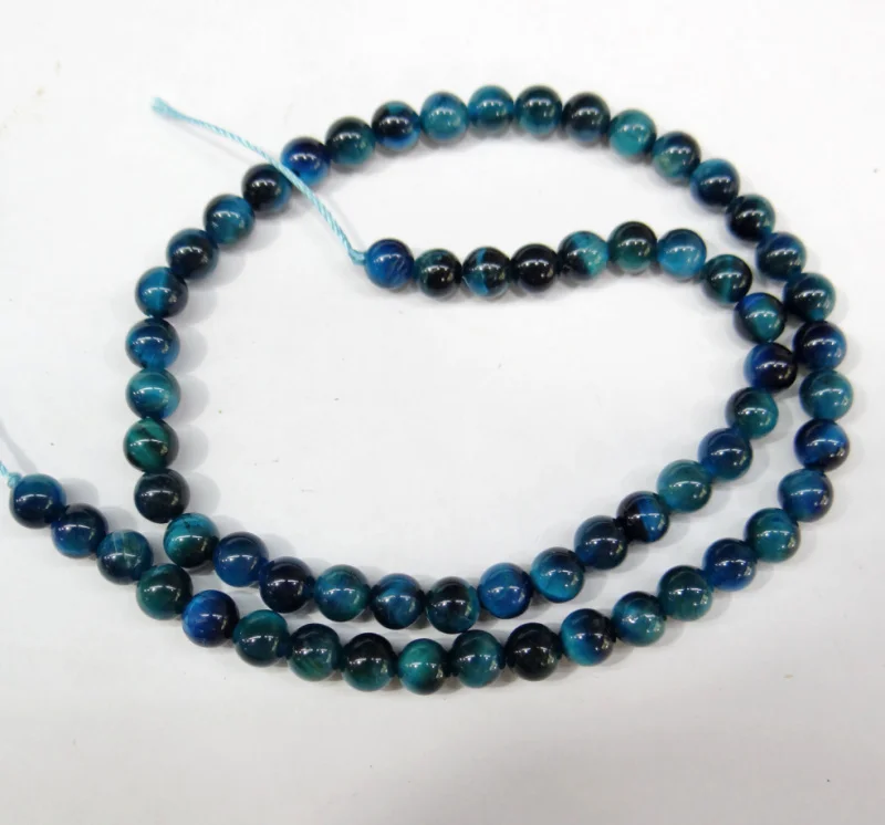 Оптовая продажа бусины AAA + из натурального синего циркона искусственные камни