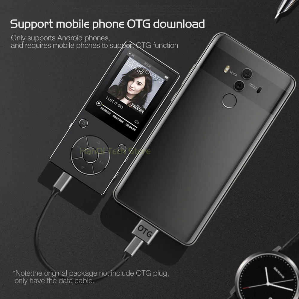 MP3 плеер RUIZU D11 с Bluetooth, музыкальный плеер 8 ГБ, металлический музыкальный плеер со встроенным динамиком, fm-радио, поддержка TF карты