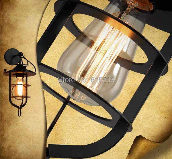 Винтажный индустриальный лофт американский кантри Эдисон Бра Лампа личность