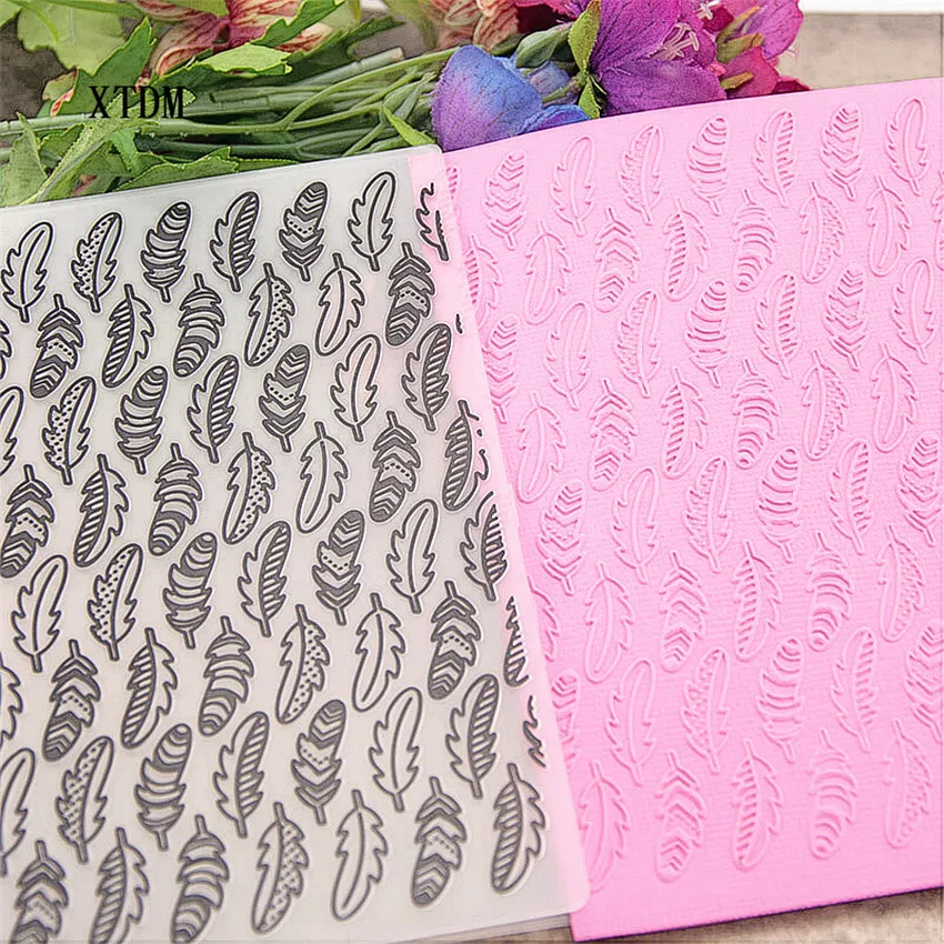 Пластиковый шаблон с перьями для рукоделия создание открыток свадебное