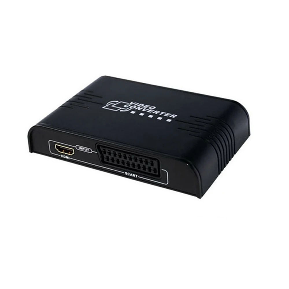 Новый PAL/ NTSC SCART/ HDMI в видео конвертер коробка 720P 1080P скалер с 3 5 мм и коаксиальный