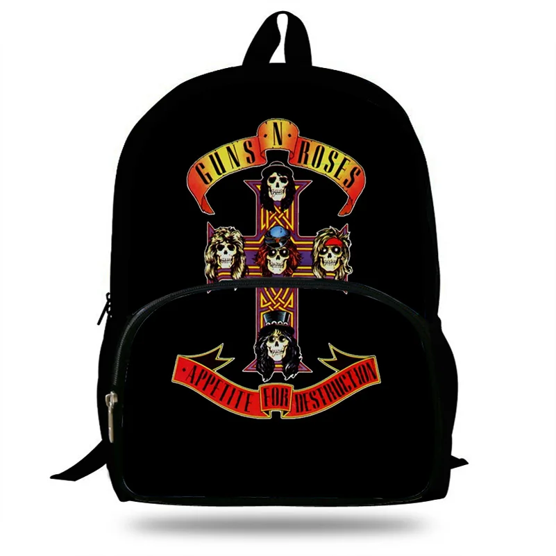 Новинка 2018 школьный рюкзак с надписью Guns N Roses для мальчиков и девочек модный