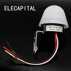 Автоматический фотоэлемент с автоматическим включением и выключением, переключатель уличного света в постоянного тока, 220 В переменного тока, 50-60 Гц, 10 А, фотопереключатель, сенсорный переключатель