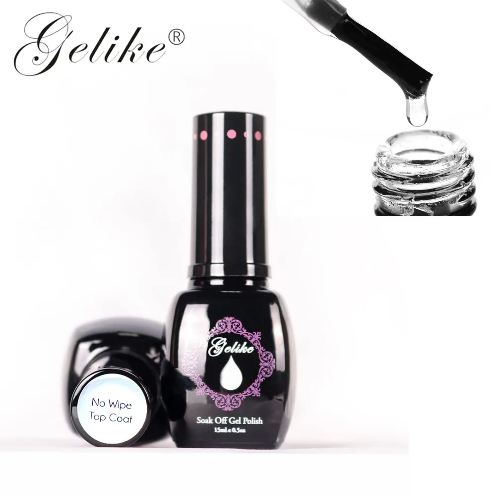 Gelike Nail Base Coat без вытирания Top вымачивать праймер резиновая основа гель для