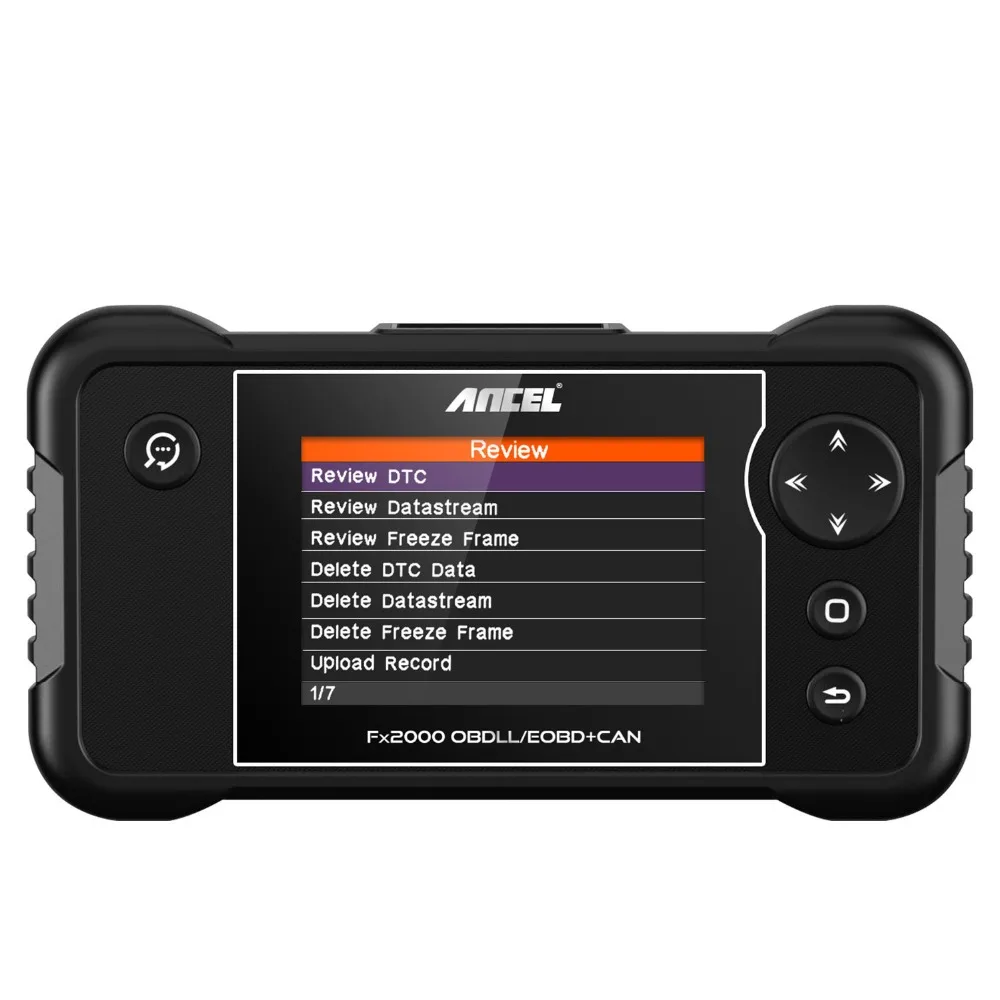 Ancel FX2000 OBD2 считыватель кодов OBDII сканер для двигателя/ABS/SRS/AT Поддержка 8 языков 46 марок автомобилей Авто OBD диагностический инструмент