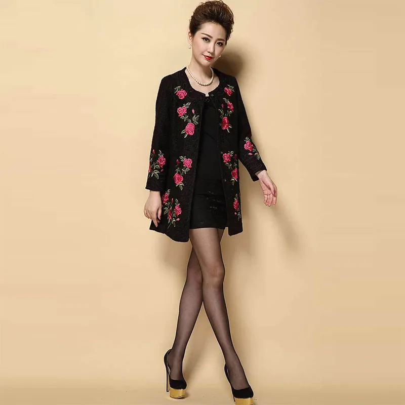 2017 плюс Размеры одноцветное благородный черный Осенне зимняя Дамская обувь