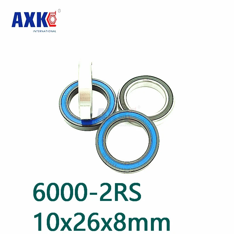Axk Бесплатная доставка Si3n4 Гибридный Керамический шарикоподшипник 6000 2rs 10x26x8 мм