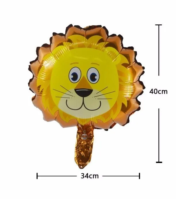 lion 1 шт. большие воздушные шары в форме животных енота и лисы гелиевые воздушные шары животных с днем рождения джунгли вечерние украшения для детей - Цвет: lion