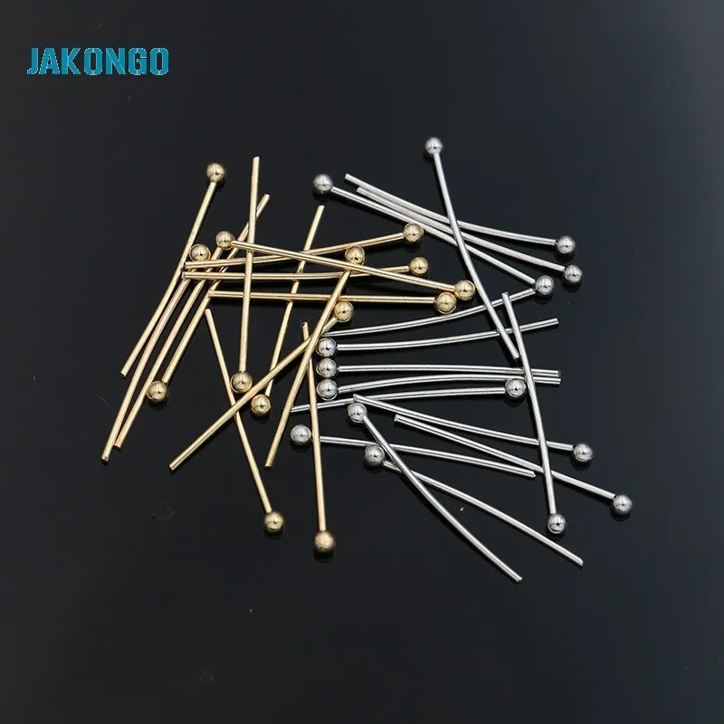 

JAKONGO 200 шт./лот шпильки с шариковой иглой для бисероплетения ювелирных изделий для изготовления браслетов ожерелий 22 мм 30 мм
