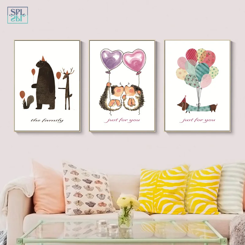SPLSPL только для вас! Воздушные шары животные мультяшные рисунки детской комнаты