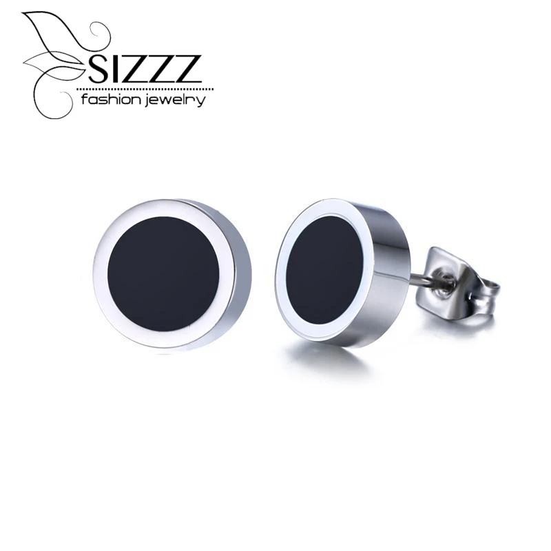 Женские серьги гвоздики из нержавеющей стали 8 мм| |