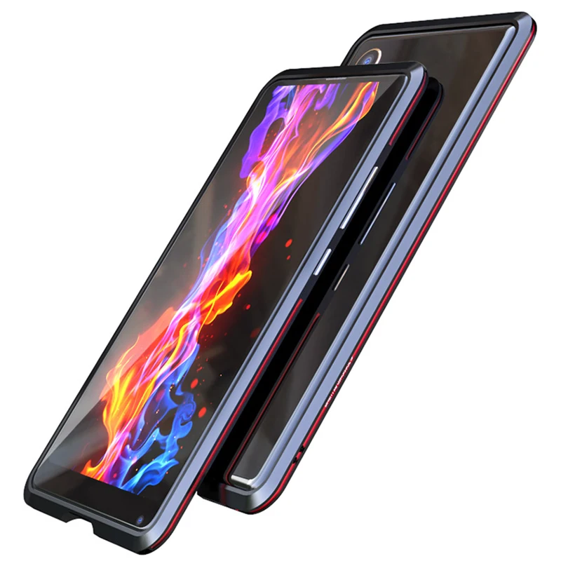Ударопрочный чехол LUPHIE для Xiaomi Mi Mix 2S два цвета Алюминиевый металлический бампер |