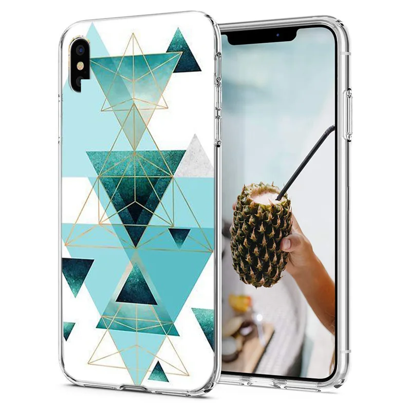 Чехол для iPhone X XS XR Мягкий Силиконовый ТПУ с цветочным орнаментом в цветочек