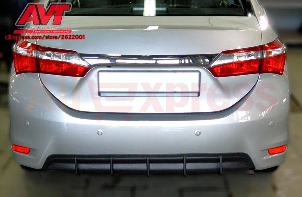 Диффузор для Toyota Corolla E160 2012-2016 накладка на задний бампер АБС-пластик спортивные