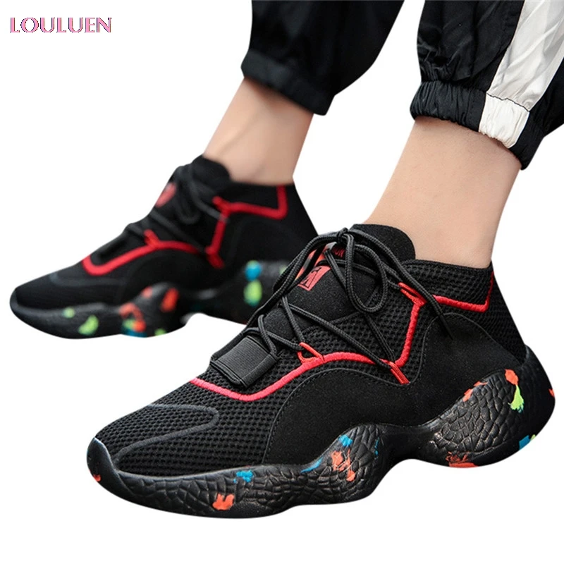 Мужская обувь сетчатая повседневная спортивная на шнуровке дышащие кроссовки