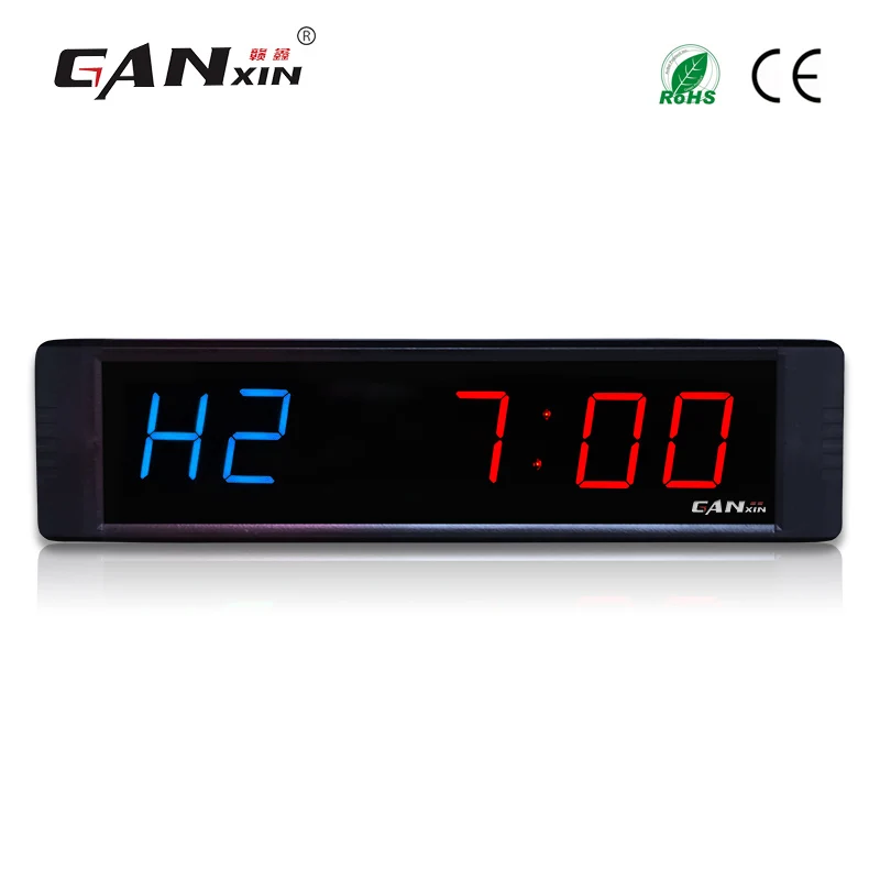 [GANXIN] 1 ''Digitale часы Gym стены таймер Garage Training таймер светодиодный цифровой счетчик 12/24-H реального время часы
