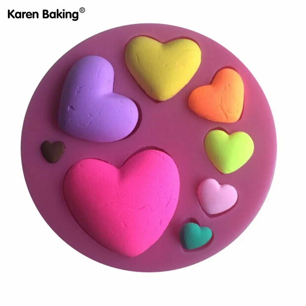 Много в форме Любви 3D силиконовая форма для торта инструменты украшения мыло