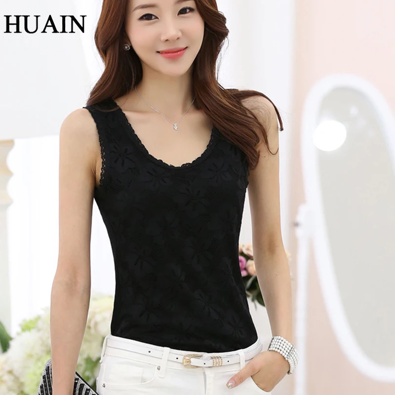 Майка женская кружевная без рукавов в Корейском стиле|top women sexy|camisole vestlace tank top |