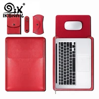 iksnail laptop case for macbook air 13 11 pro 13 15 case for laptop bag sleeve leather notebook bag for macbook pro waterproof