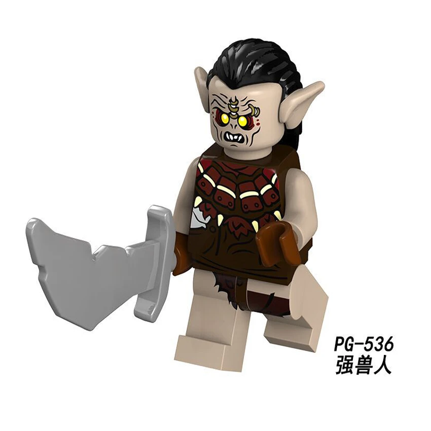 Синий Для Властелина Колец Bilbo Baggins фигурки карликов Урук Hais Orc Azog Yazneg Bombur модель строительные блоки кирпичи игрушки - Цвет: Синий