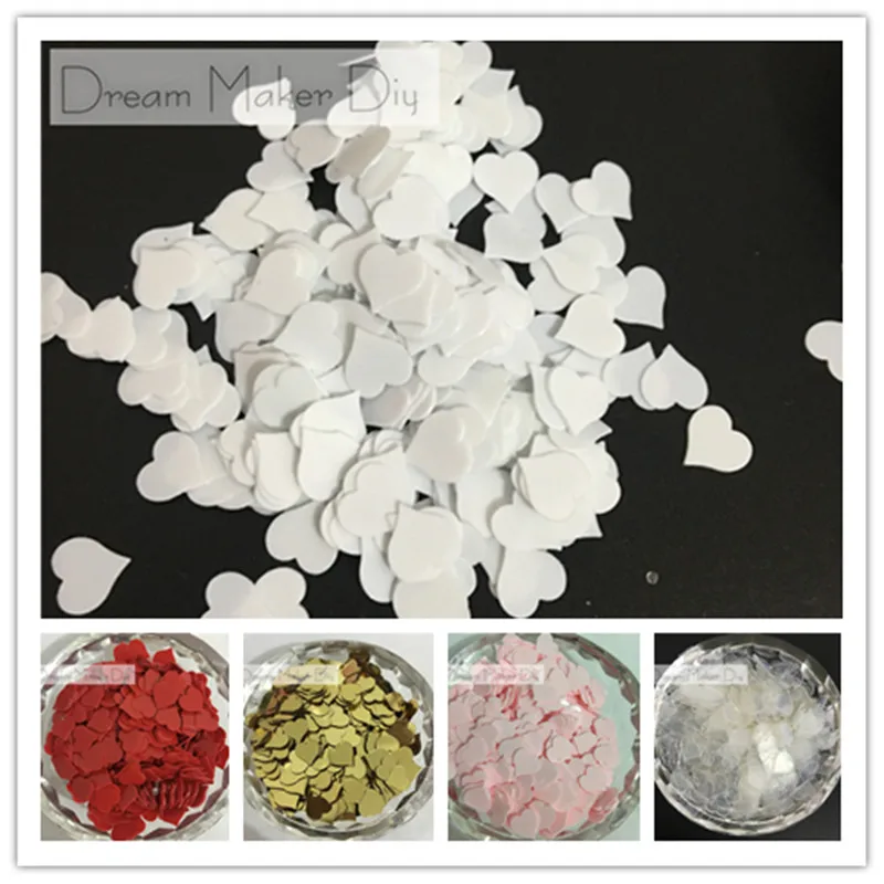 2000 шт (25 г) 8 мм милые в форме сердца ПВХ свободные пайетки для нейл арта