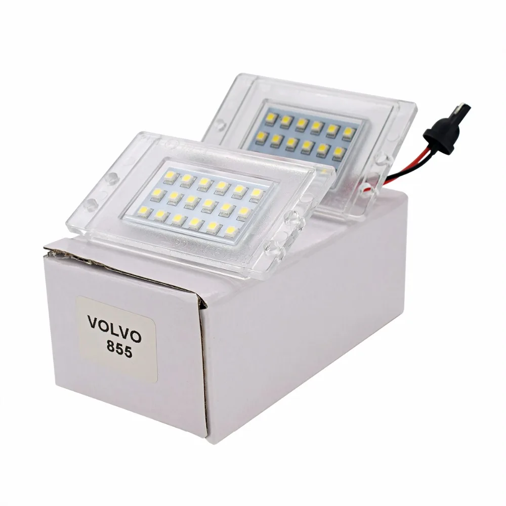 HengChiLun 3528 SMD Автомобильная светодиодная лампа номерного знака для Volvo XC90 XC60 855