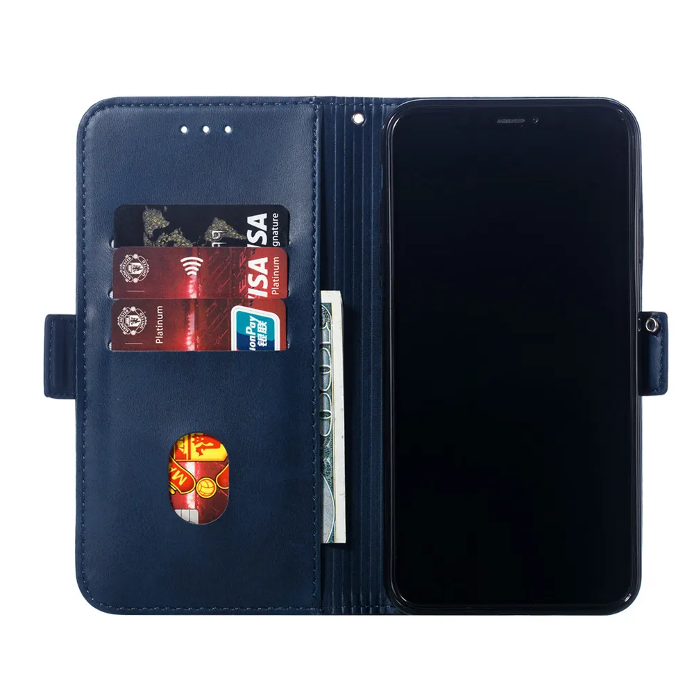 Простой кожаный флип-чехол для телефона чехол для Xiaomi 8 Lite 9 A1 A2 Redmi S2 3S Note 7 6 Pro 5 Plus 4 4X 4A с ремешком