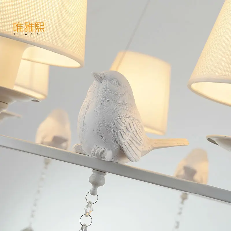 Скандинавские птицы люстра освещение для гостиной зала деко подвесной