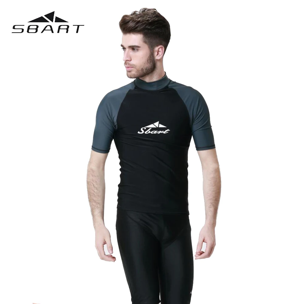 

SBART Surfing Suit Scuba Diving Suit UPF50 Tops Coat Swimming Surfing Diving Snorkeling Windsurf Wetsuit Sports Rash Guard Man