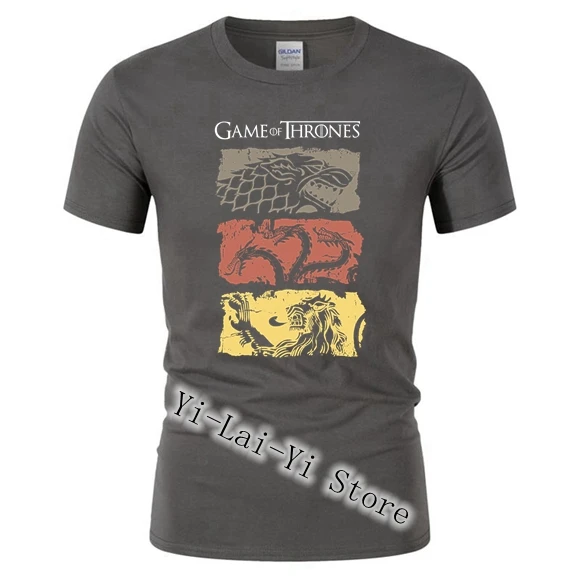 Мужская игровая футболка престолов винтажные безрукавки ТВ серия House Stark Targaryen Games