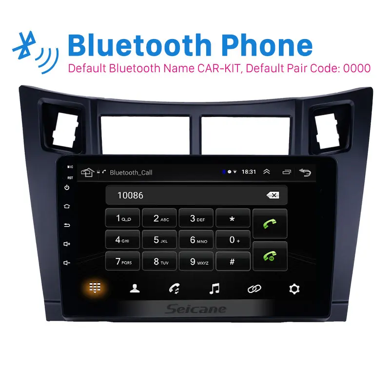 Seicane gps автомобильный Navi 2Din Android8.1 HD 9 &quotдля Toyota Yaris 2008 2009 2010 2011 головное устройство
