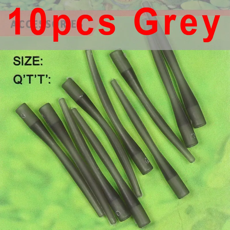 10pcs grey Bimoo 10 шт. Карп Рыболовный рукав против спутывания карпа рыболовные снасти аксессуары терминал снасти - Цвет: 10pcs grey