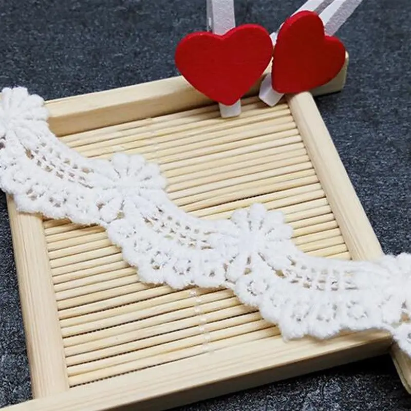 2 ярдов ромашки тканые хлопчатобумажные кружева отделка вышитые DIY Одежда Платье