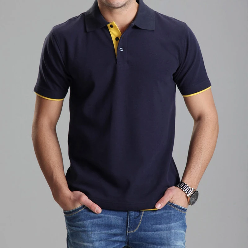 Brand Clothing Polo Homme Solid Wholesale Shirt Casual Men Tee Tops Cotton Slim Fit 102TBG | Мужская одежда