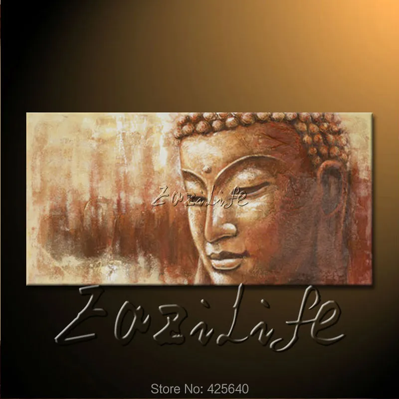 Buda Будда живопись Дзен холст стены Искусство Современная Абстрактная ручная