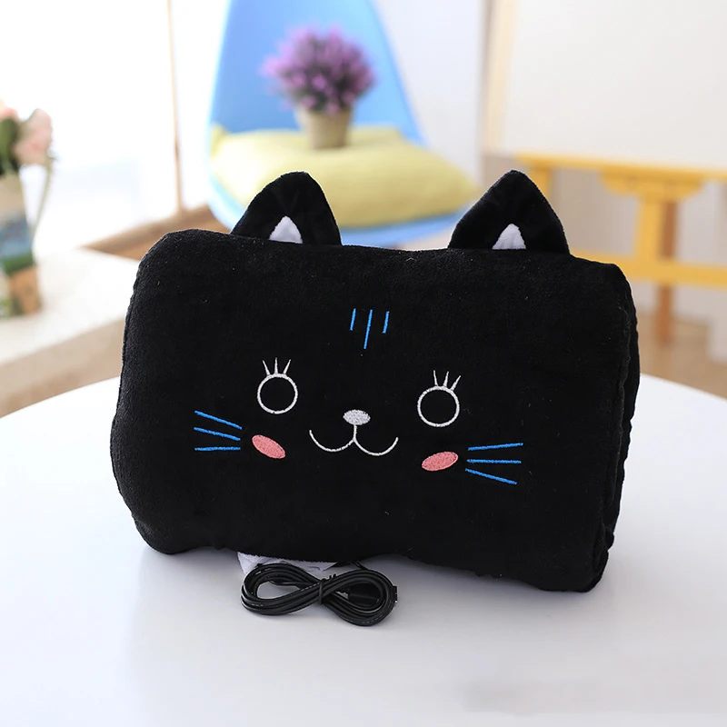 Мультяшная ручная грелка USB Электрический нагреватель плюшевая подушка моющаяся взрывобезопасная ручная Подушка D