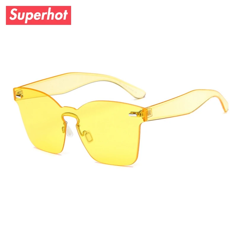 SUPERHOT Newest Women Sunglasses Flat top Square Glasses Vintage Big Frame Sun Acetate Gradient Unique Eyeglasses UV400 | Аксессуары для