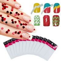 1pc nail decoration nail art tips nail sticker nail art form fringe guides sticker diy french manicure 16 styles for choose