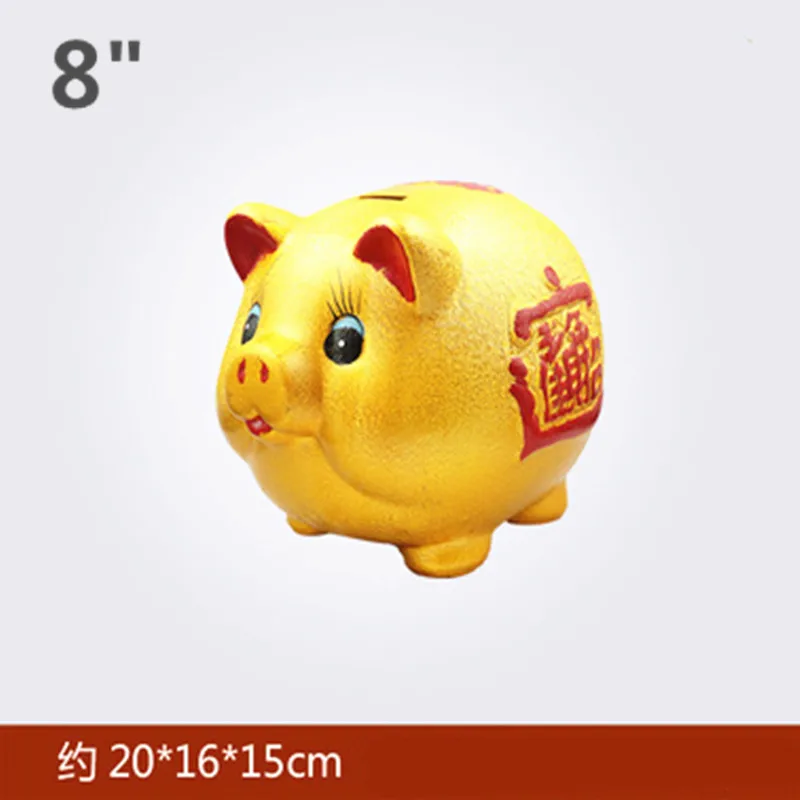 Керамическая Золотая свинка копилка скульптура большая аксессуары для