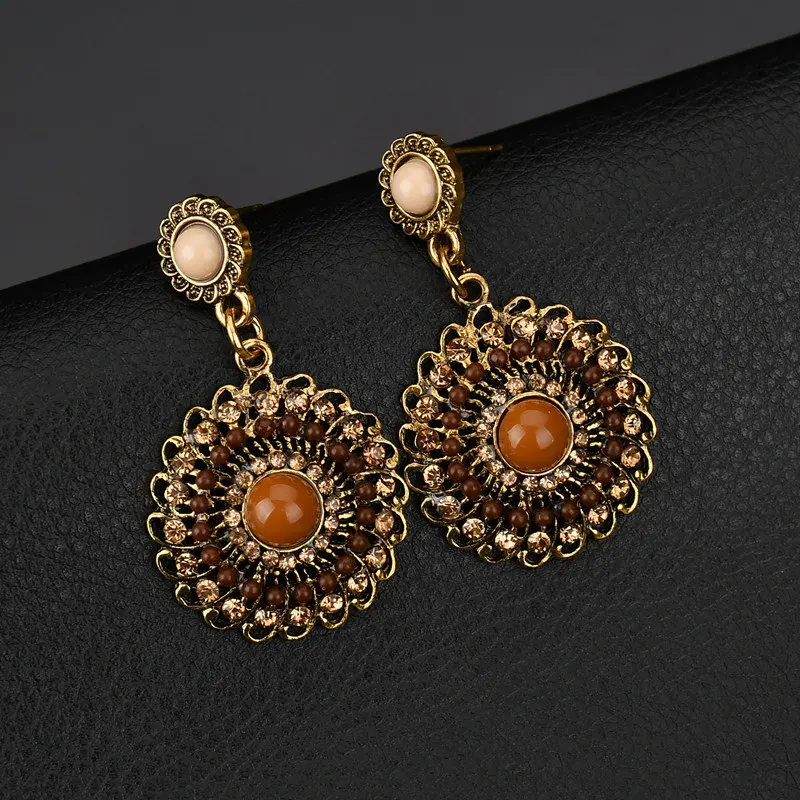 Женские серьги капельки Terreau Kathy геометрические в ретро стиле с кристаллами|earrings for women|fashion earrings womenearrings women