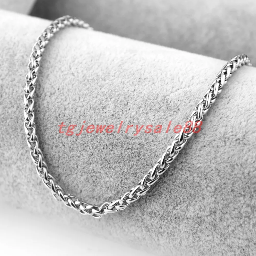 Цепочка из нержавеющей стали серебристого цвета с широкой полировкой 3/4/5/6/7 мм