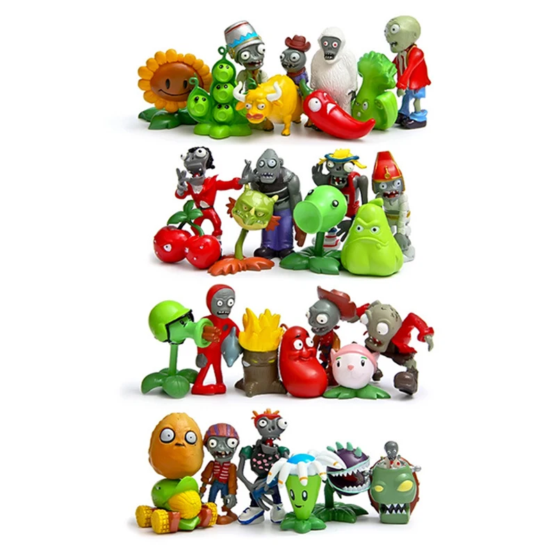 

30pcs/lot Plants vs Zombies Figures Toys PVZ Plants and Zombies PVC Action Figure Model Toy Doll Chritmas Gifts