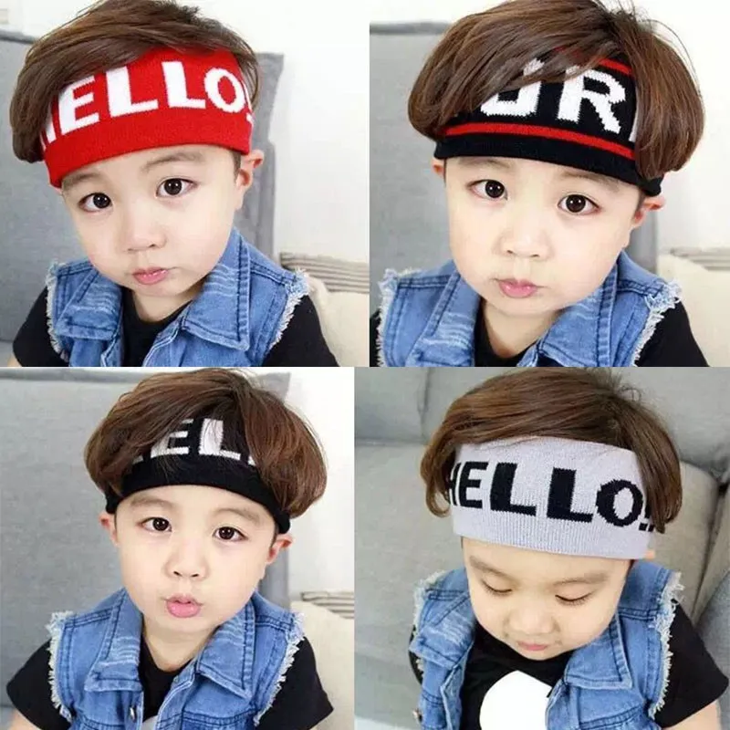 

20 Kinds Elastic Hair Band Letter Headbands For Girls And Boys Sports Hairstyle Wash Face Kids Hair Elastic Baby essories