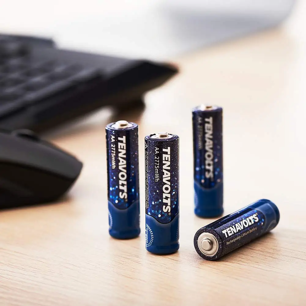 NANFU 4 шт/лот TENAVOLTS AA Аккумуляторная батарея 750 mAh 2775 mWh литий ионные батареи высокой