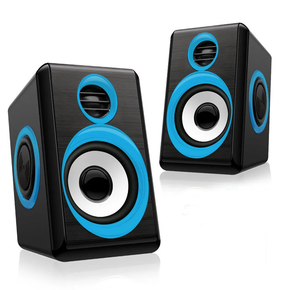 Black and Blue 4Wx2 мини сабвуфер динамик DC 5 В Портативный Комбинированный динамик s 3D стерео сабвуфер PC динамик USB Компьютерные колонки для ноутбука - Цвет: Black and Blue